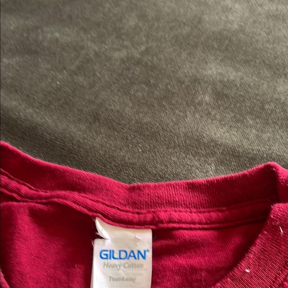 Gildan Men XL New "Harvard" Red Heavy 100% Cotton Short Sleeve Tee - Picture 9 of 9